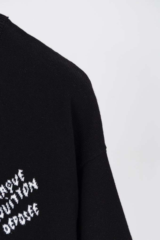 LV logo woolen short-sleeved T-shirt