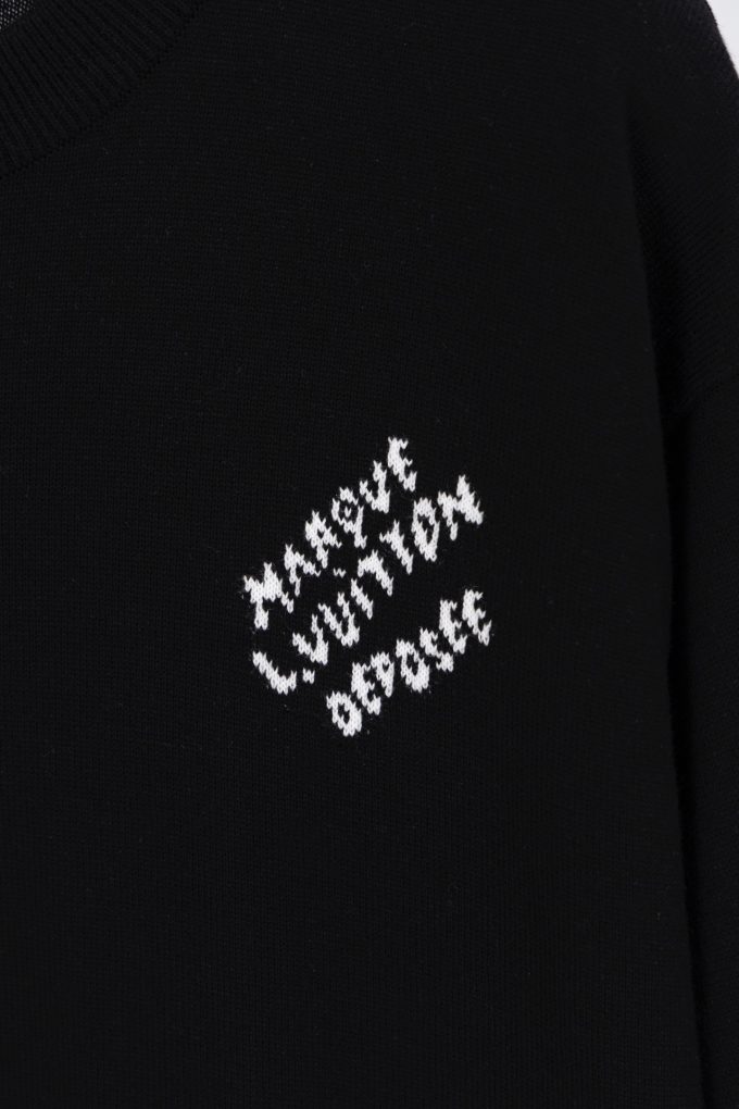 LV logo woolen short-sleeved T-shirt