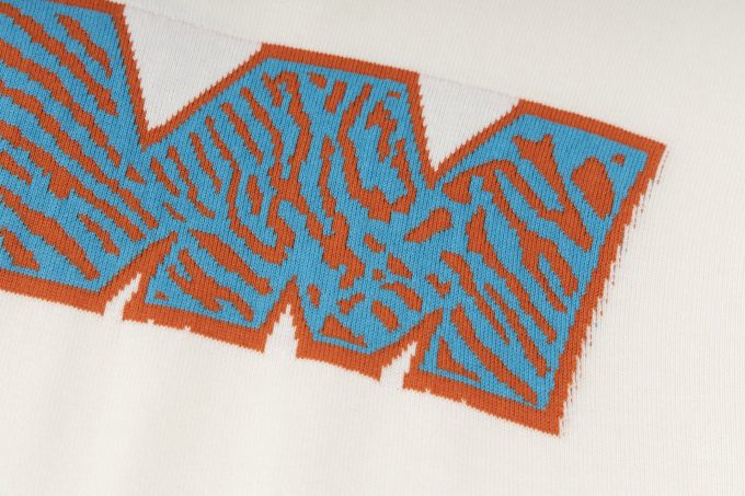 LV tiger-striped letter inlaid woolen short-sleeved T-shirt