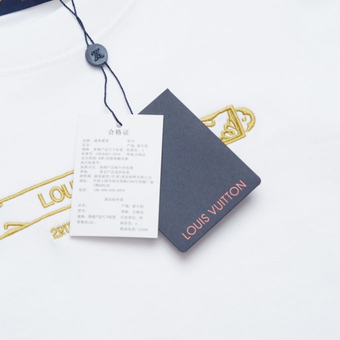 New Louis Vuitton short sleeves with letter embroidery
