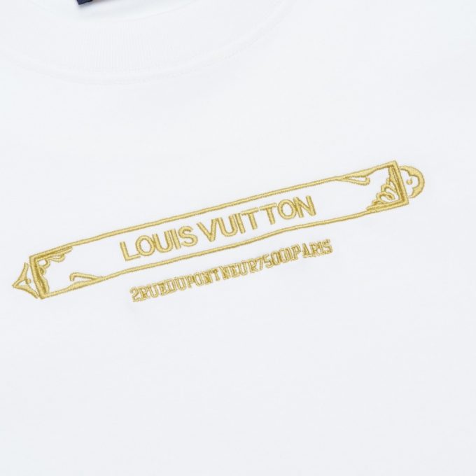 New Louis Vuitton short sleeves with letter embroidery