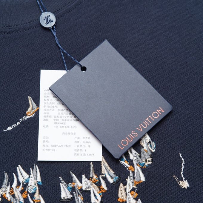 New Louis Vuitton short sleeves with letter embroidery