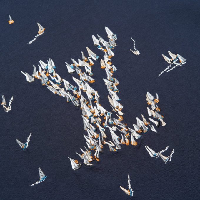 New Louis Vuitton short sleeves with letter embroidery