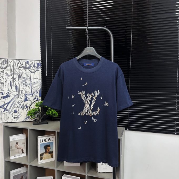 New Louis Vuitton short sleeves with letter embroidery
