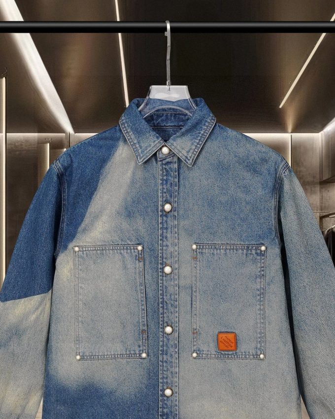 The high-end version of the Louis Vuitton runway denim jacket