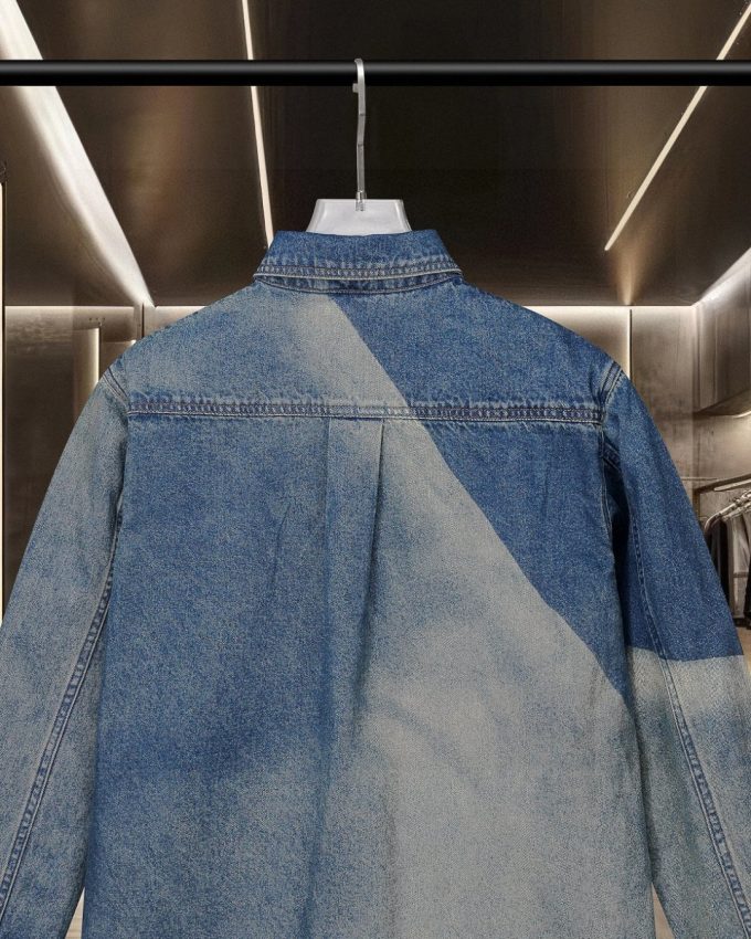 The high-end version of the Louis Vuitton runway denim jacket
