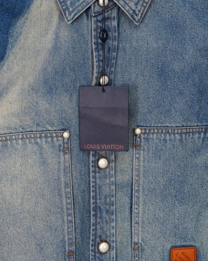The high-end version of the Louis Vuitton runway denim jacket