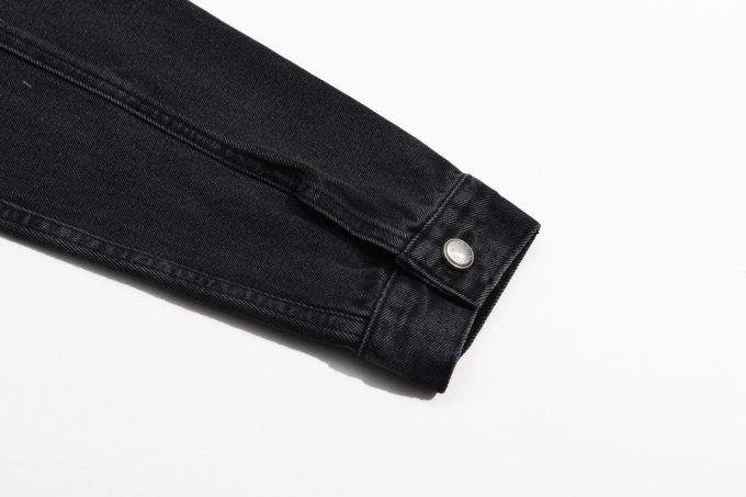 Louis Vuitton LV printed washed black and grey straight denim jacket -