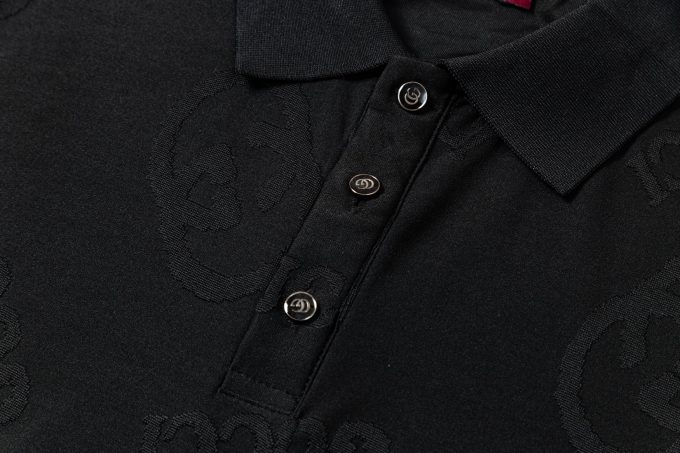 Gucci fabric jacquard PoLo short-sleeved shirt