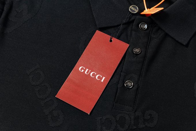 Gucci fabric jacquard PoLo short-sleeved shirt