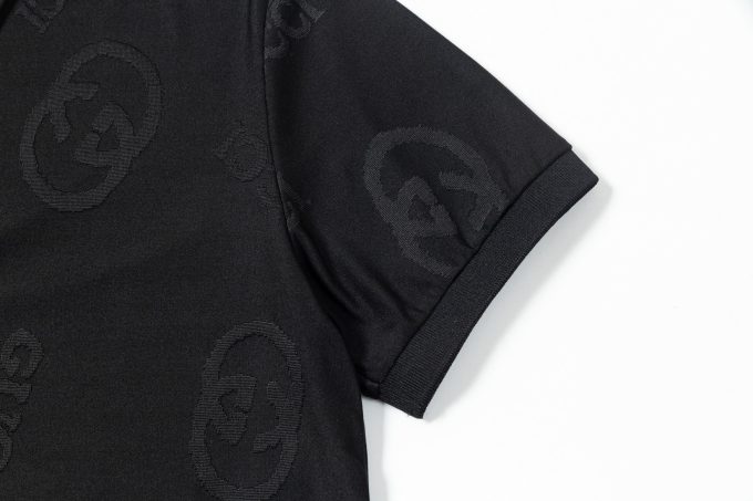 Gucci fabric jacquard PoLo short-sleeved shirt