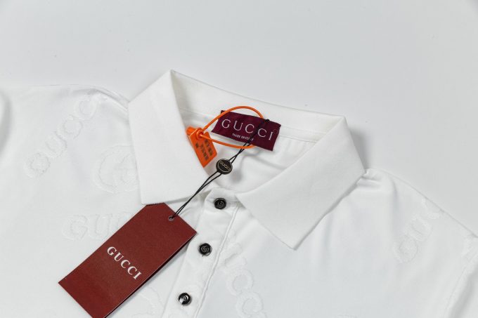 Gucci fabric jacquard PoLo short-sleeved shirt