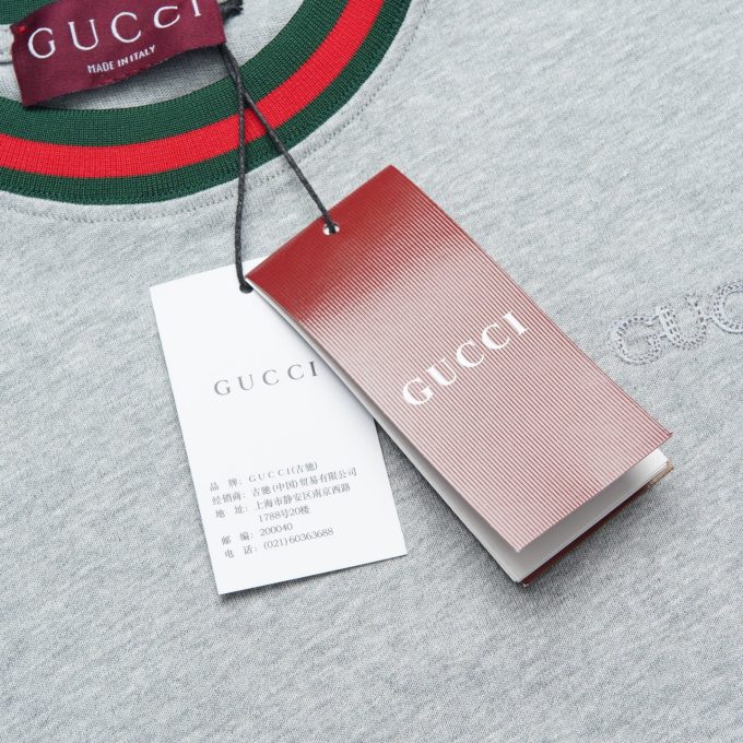 Gucci's new logo thread patch letter embroidery short sleeve