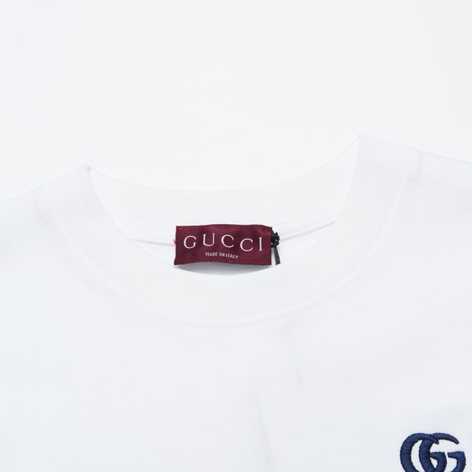 Gucci's official website's new Logo letter embroidered short sleeve
