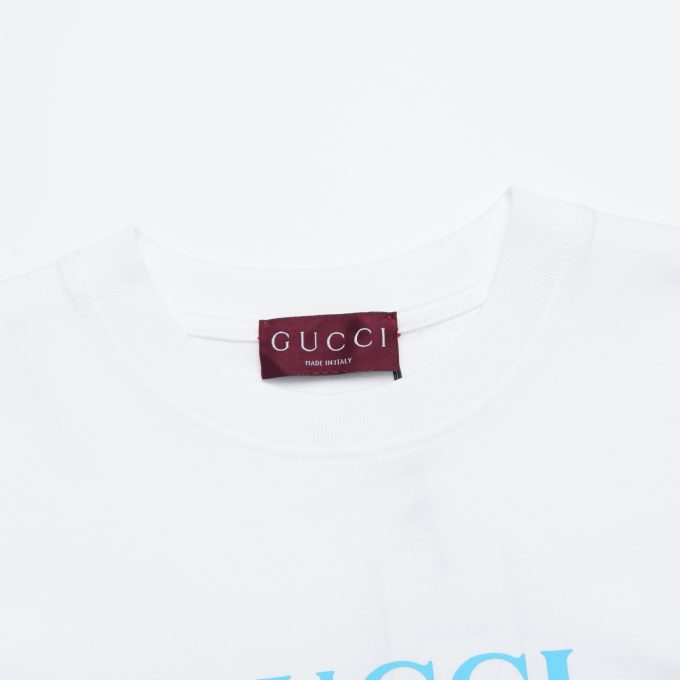 Gucci classic logo square-framed letter print short sleeve