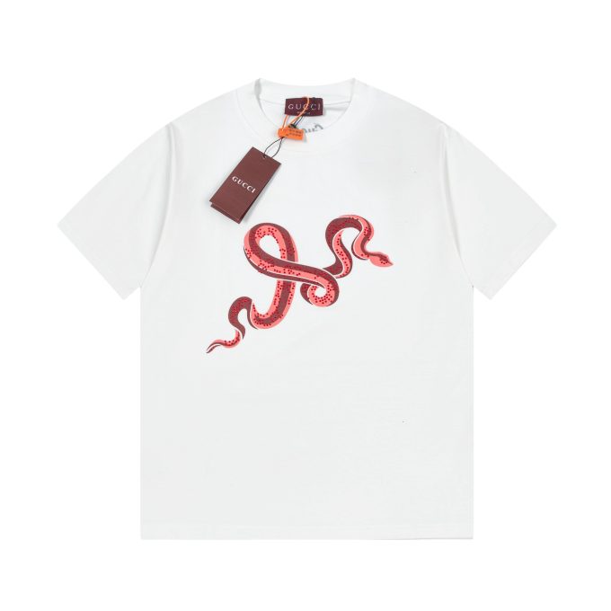 Gucci short-sleeved T-shirt with letter print embroidery and diamond embossing