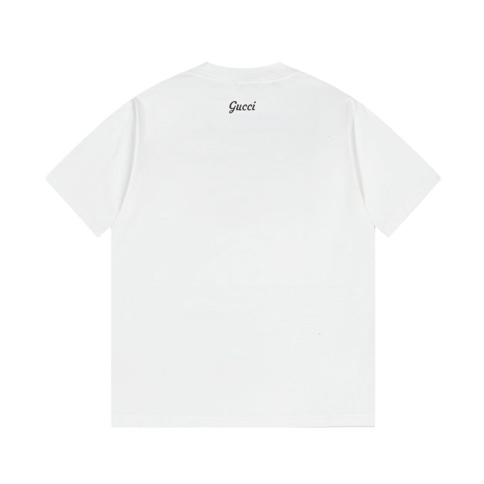 Gucci short-sleeved T-shirt with letter print embroidery and diamond embossing
