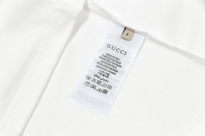 Gucci short-sleeved T-shirt with letter print embroidery and diamond embossing