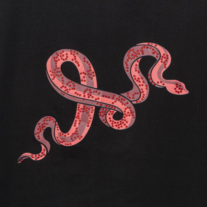 Gucci short-sleeved T-shirt with letter print embroidery and diamond embossing