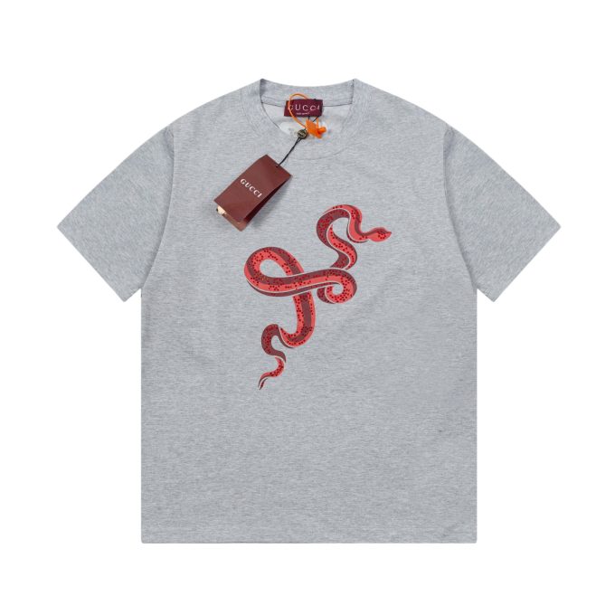 Gucci short-sleeved T-shirt with letter print embroidery and diamond embossing
