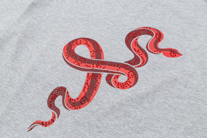 Gucci short-sleeved T-shirt with letter print embroidery and diamond embossing