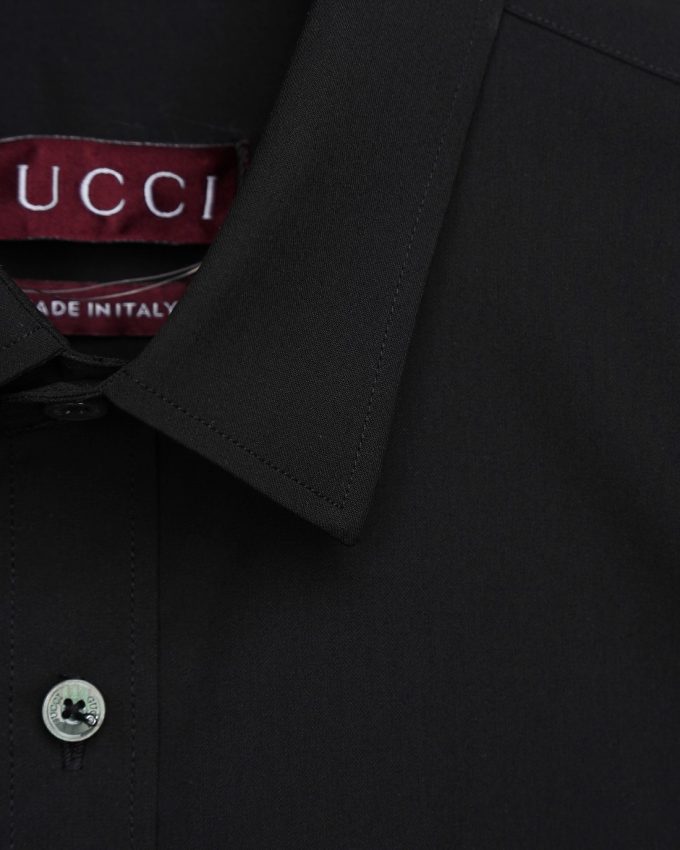 Gucci lettered embroidered shirt