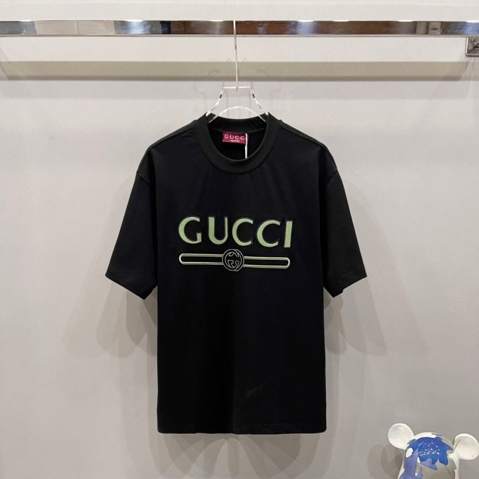 Gucci 320g round-neck short-sleeved T-shirt