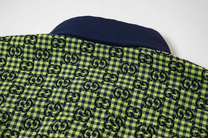 Gucci's new long-sleeved lapel shirt with fine check pattern