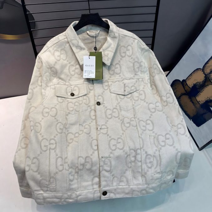 Gucci double G jacquard denim jacket