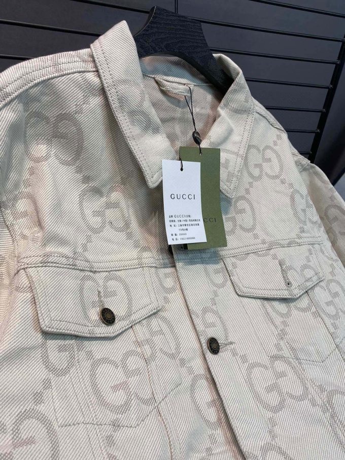 Gucci double G jacquard denim jacket