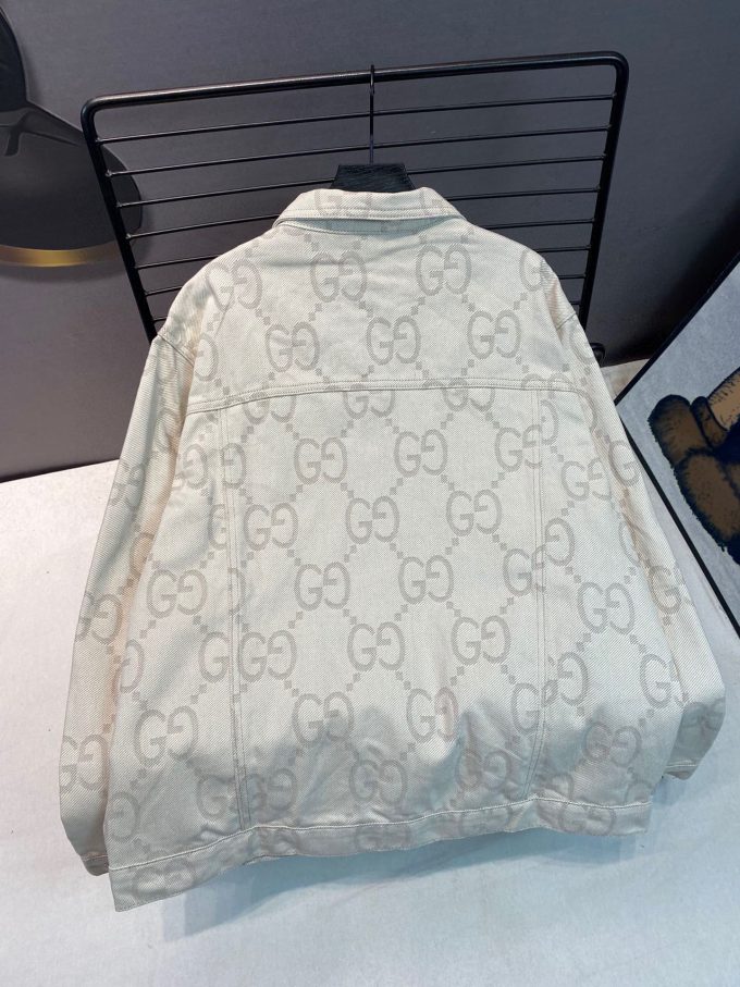 Gucci double G jacquard denim jacket