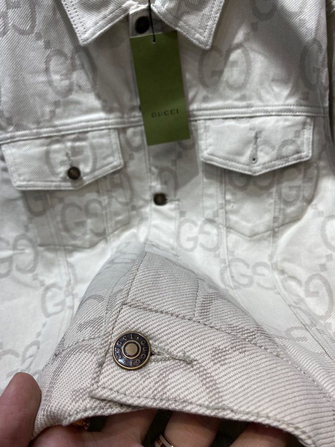 Gucci double G jacquard denim jacket