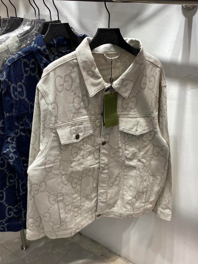 Gucci double G jacquard denim jacket