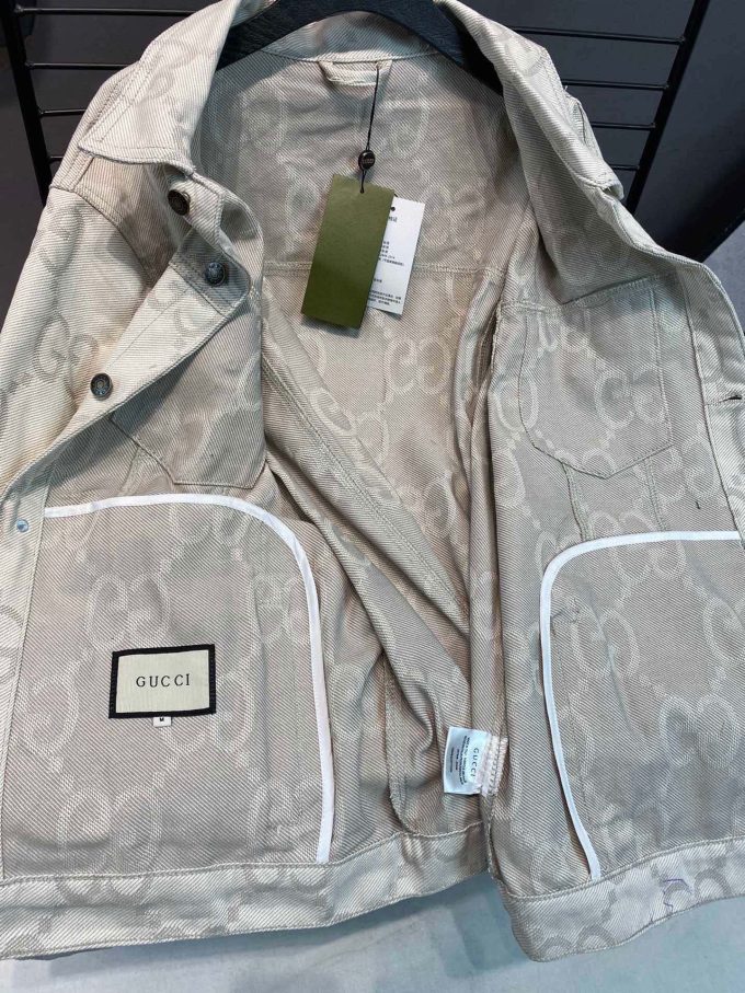 Gucci double G jacquard denim jacket
