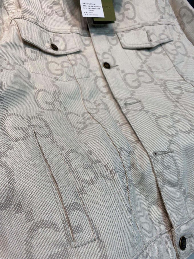 Gucci double G jacquard denim jacket