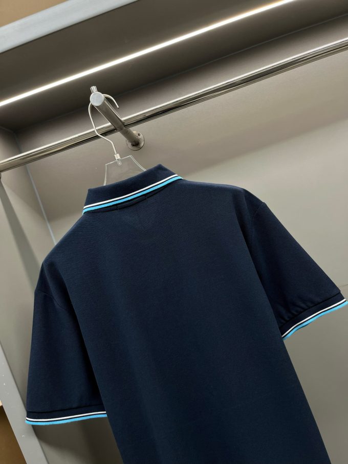 New Prada logo letter tape Polo shirt
