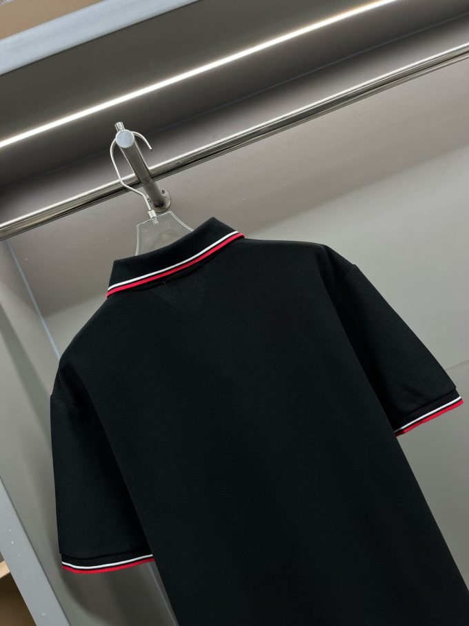New Prada logo letter tape Polo shirt