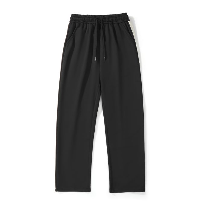 Prada metal small label side woven strap straight-leg pants