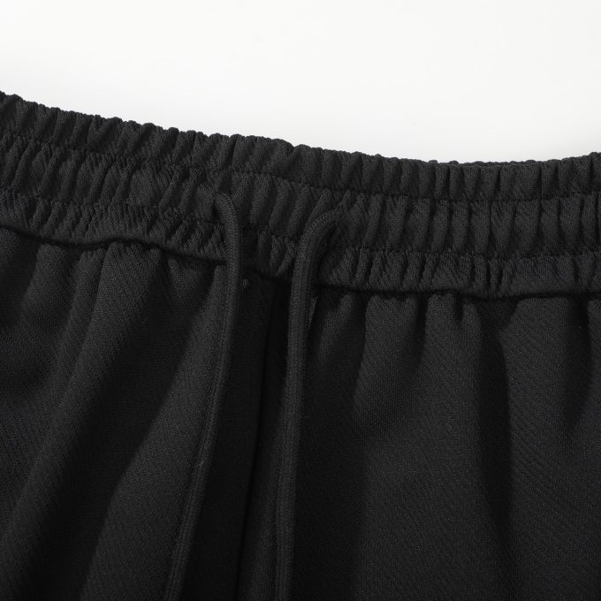 Prada metal small label side woven strap straight-leg pants