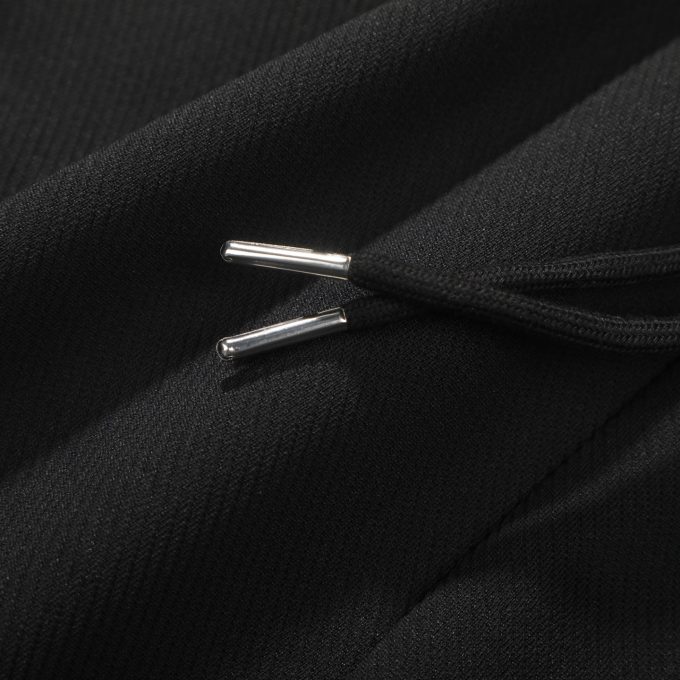 Prada metal small label side woven strap straight-leg pants