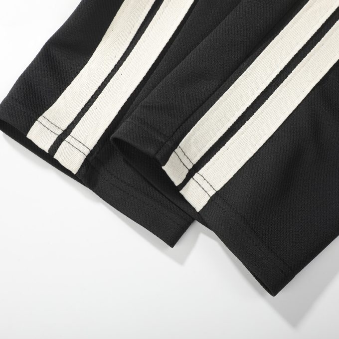 Prada metal small label side woven strap straight-leg pants