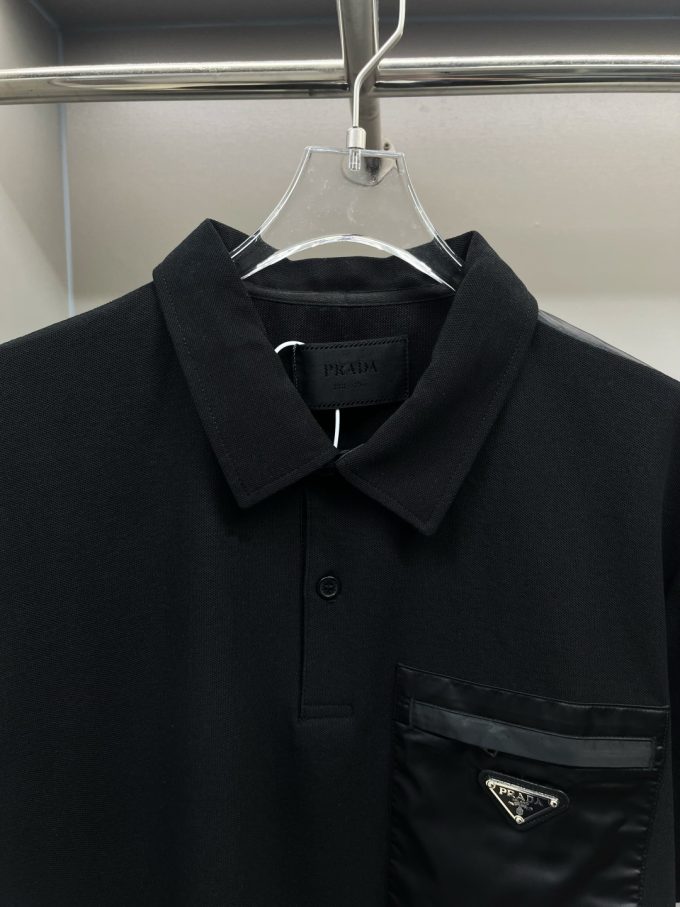Prada pocket triangle logo new Polo shir
