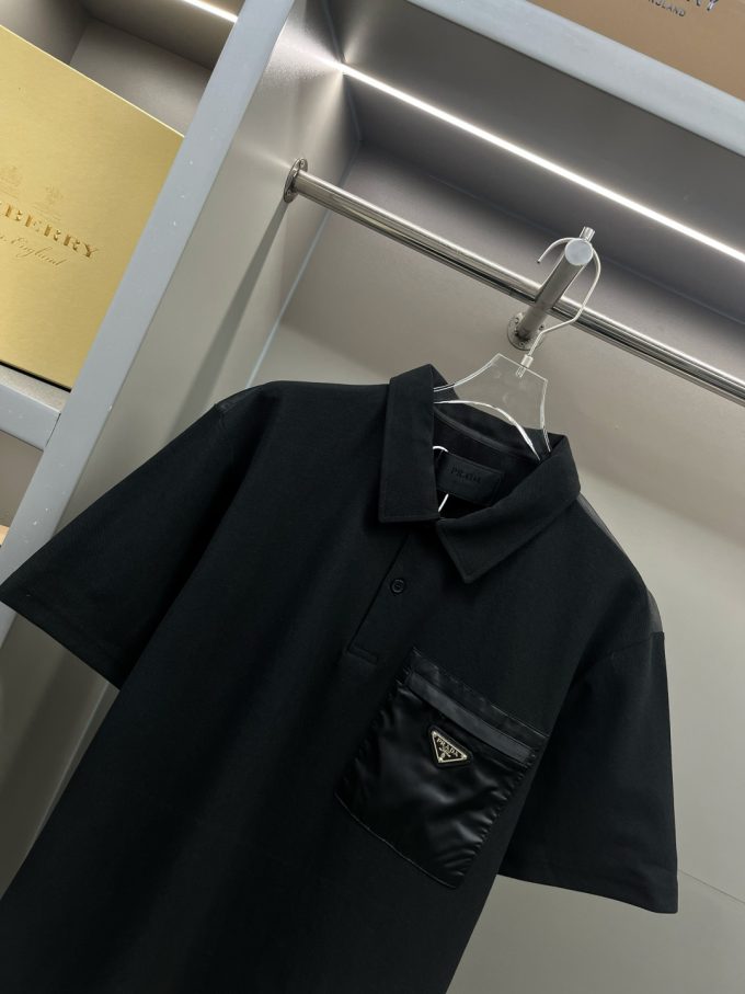 Prada pocket triangle logo new Polo shir