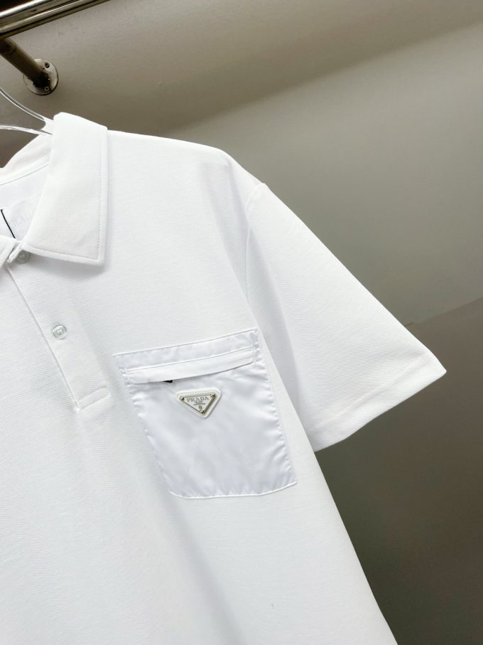 Prada pocket triangle logo new Polo shir
