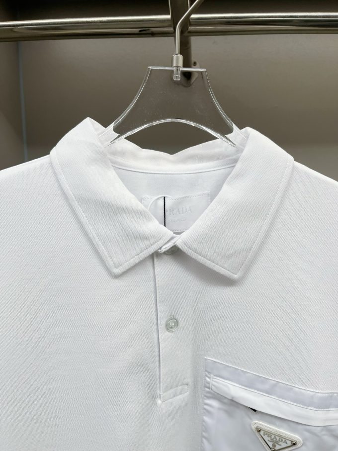 Prada pocket triangle logo new Polo shir