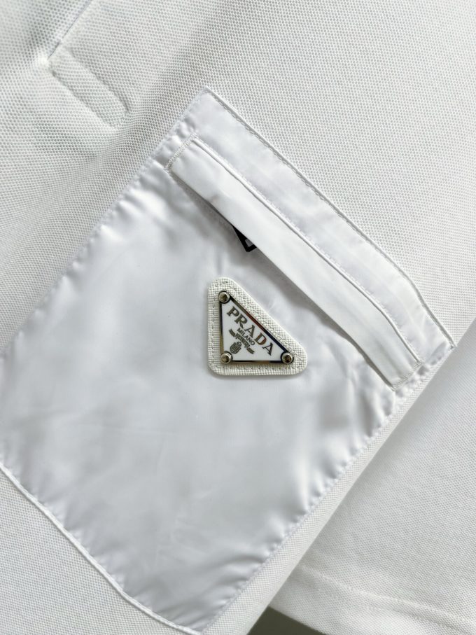 Prada pocket triangle logo new Polo shir