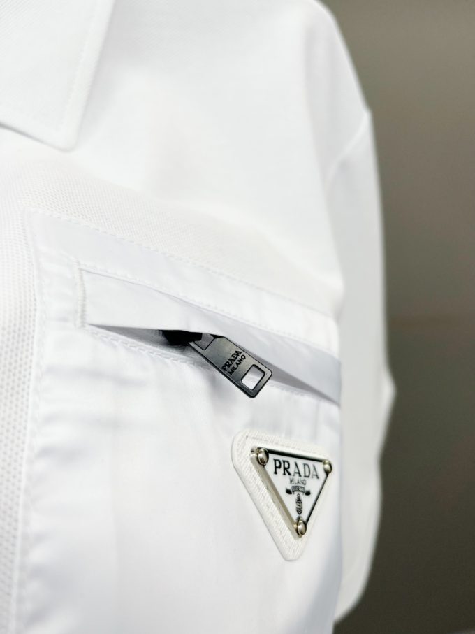 Prada pocket triangle logo new Polo shir