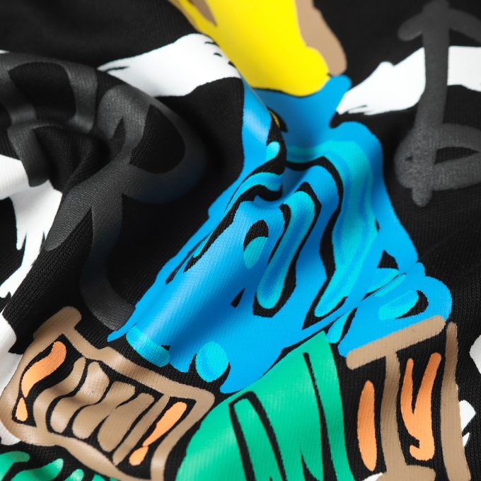 Prada graffiti letter logo foam print short-sleeved T-shirt
