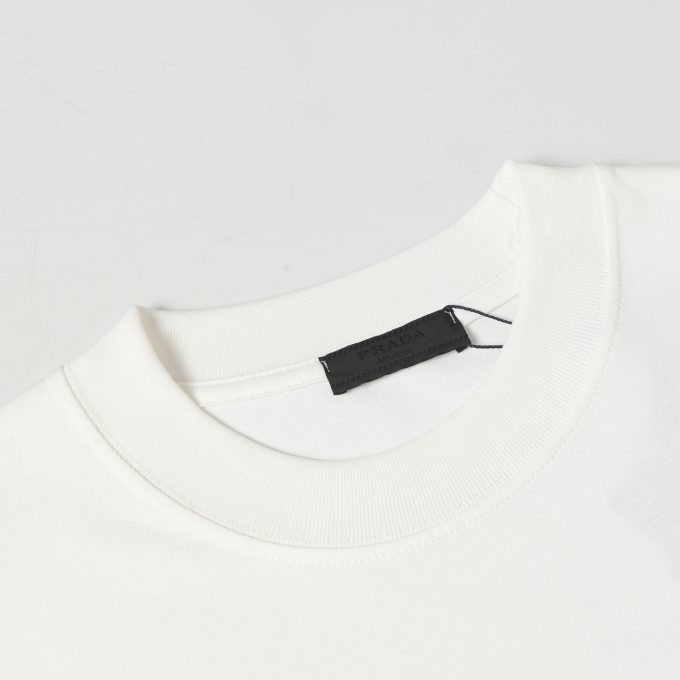 Prada graffiti letter logo foam print short-sleeved T-shirt