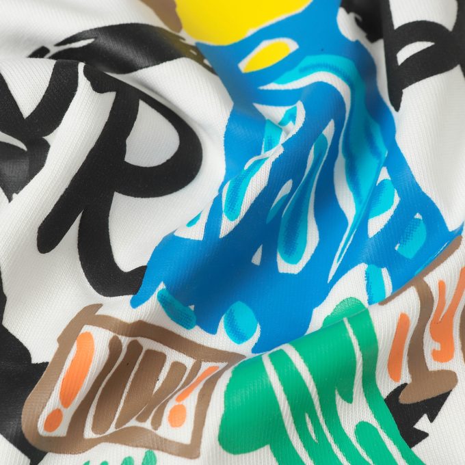 Prada graffiti letter logo foam print short-sleeved T-shirt